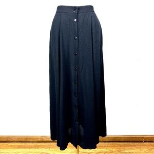 Krush Black Button-Front Maxi Skirt